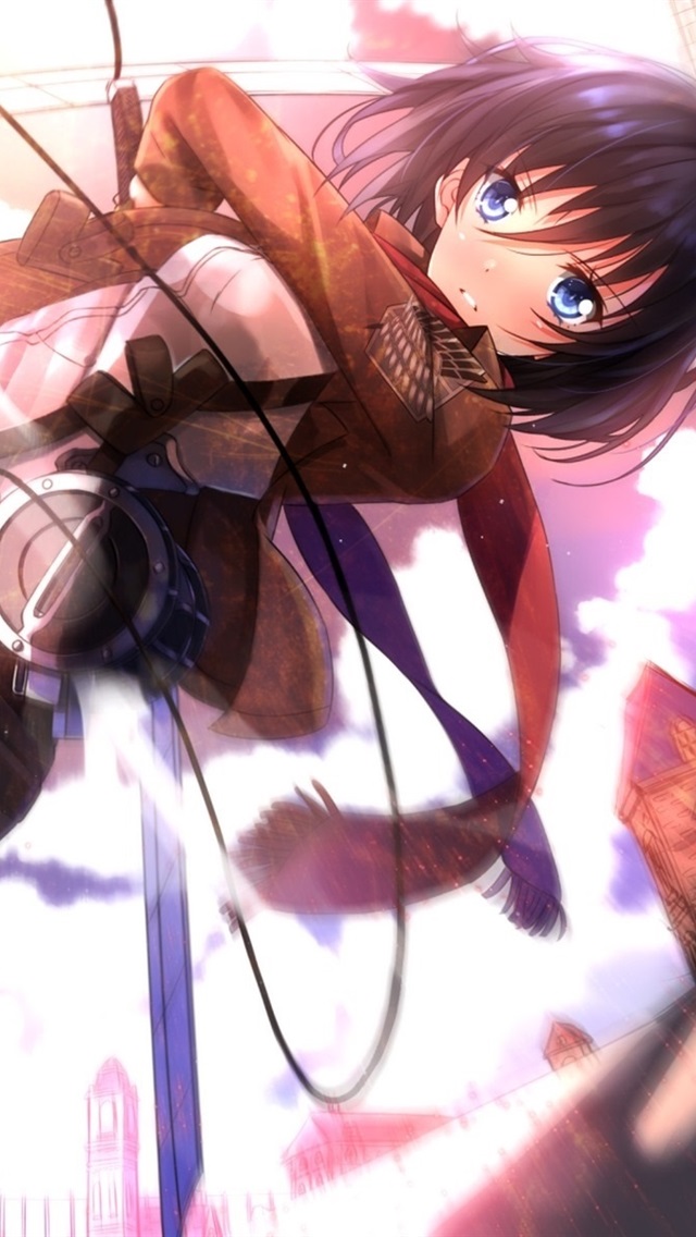 Sword Souls Mikasa Ackerman Anime Girl Surprise 640x1136 Iphone 5 5s 5c Se Wallpaper Background Picture Image